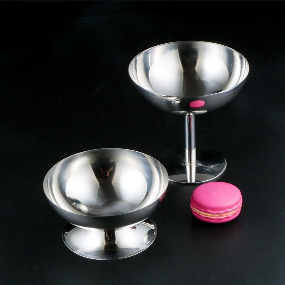 200ml Ice Cream Cup Silver Candy Cup New Fruit Snack Goblet