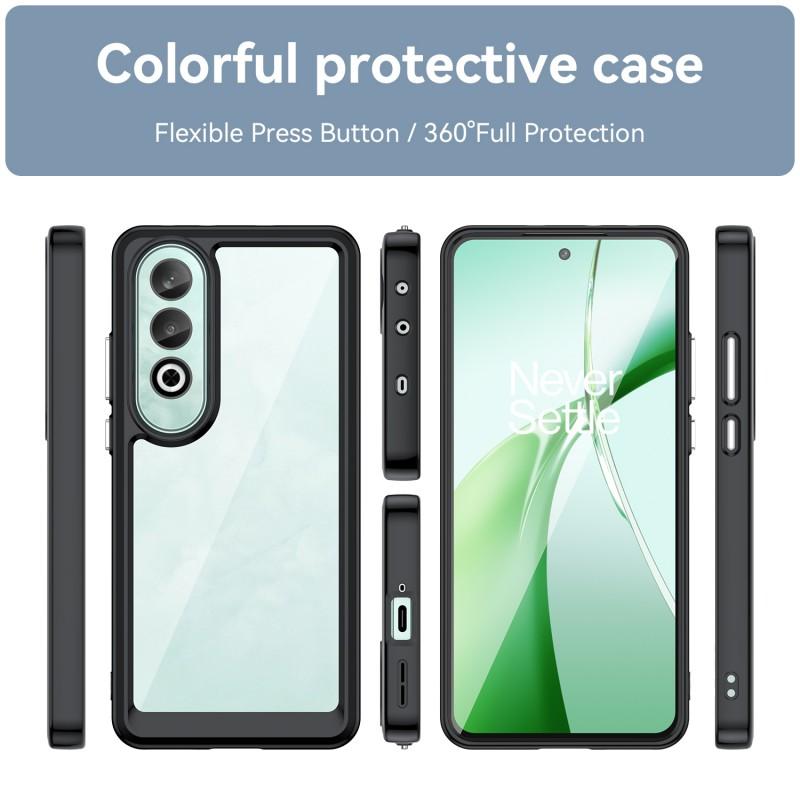 For OnePlus Nord CE4 5G Phone Case WANLONFENG XC Series TPU Acrylic Cover with Tempered Glass (Big Lens Hole)