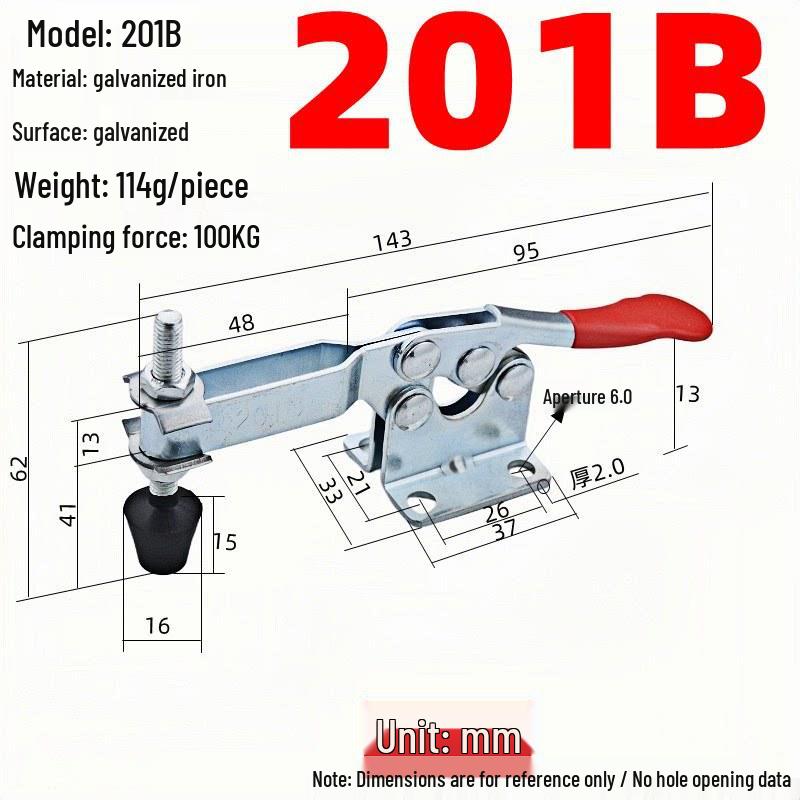 304 Stainless Steel Horizontal Toggle Latch Clamp GH-201