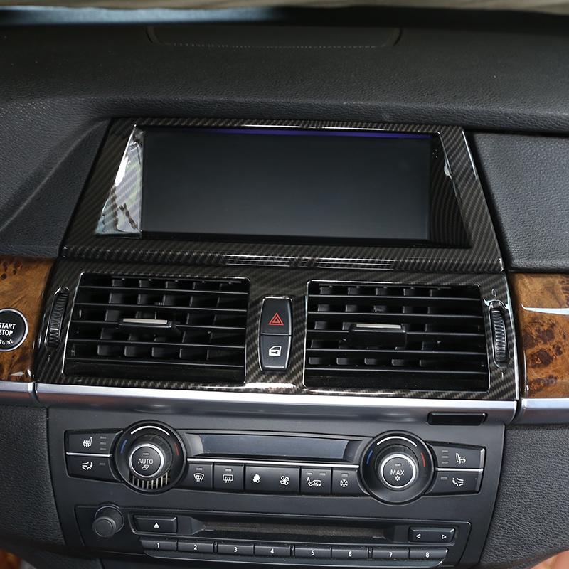 Car Accessories Carbon Fiber Style For BMW X5 X6 E70 E71 2008-2013 ABS Car Interior Decoration Strip Frame Cover Trim Sticker