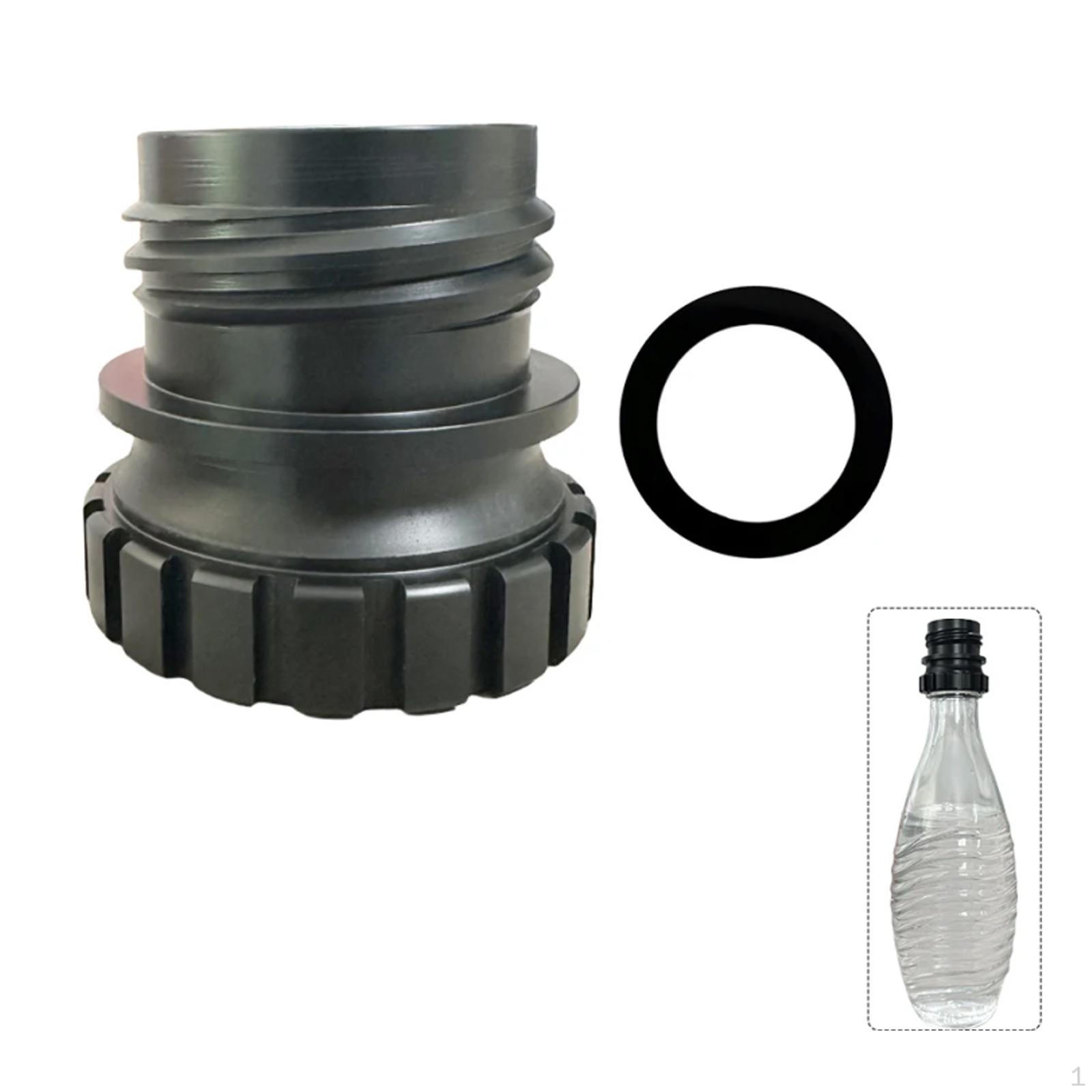 

Soda Bottle Adapter Quick Connect Professional, Compact Attachment, Glass Cap for