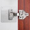 Cabinet Door Hinges Repair Set of 2 Includes 1 Plates and 12 Screws Stainless Steel Materials for Long Time Use