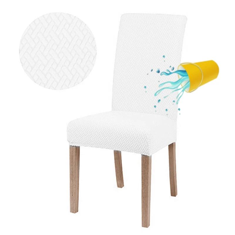 Elastic Dining Room Chair Cover Water-resistant Stretch Thick Jacquard Kitchen Chair Cover for Dining Room Chairs Slipcovers