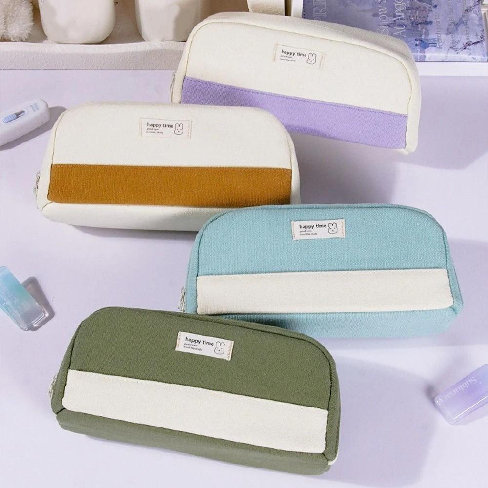 Large Capacity Stationery Bag Desktop Organizer Storage Bag Fashion Pencil Bag Stationery