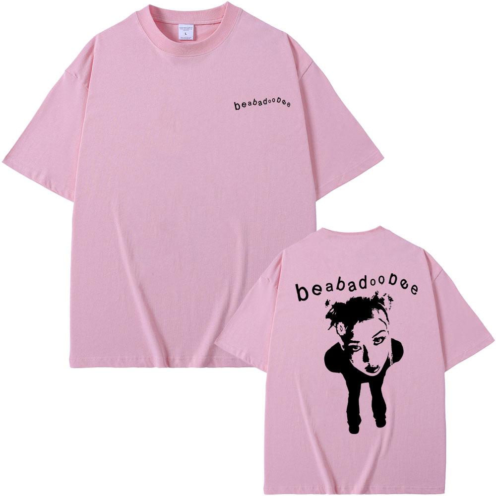 Singer Beabadoobee Double Sided Print Tshirt Men Women Fashion Casual Oversized T-shirts Streetwear Male Cotton T Shirt Fan Gift