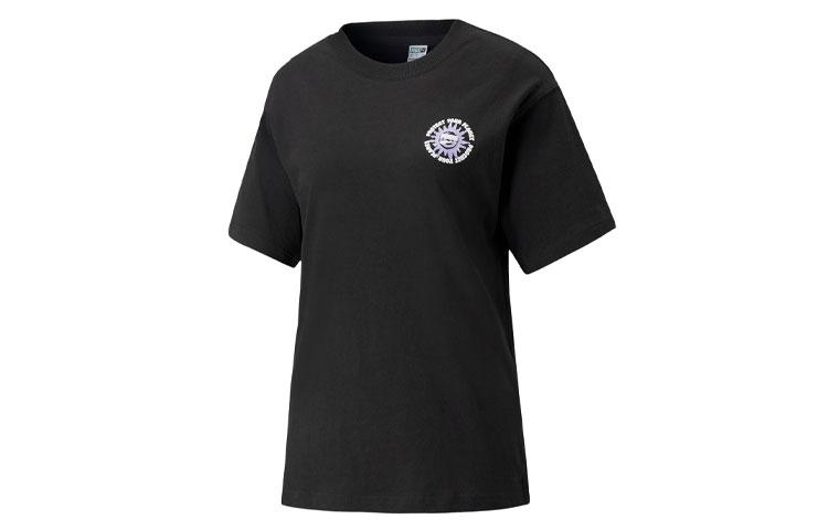 PUMA Downtown Drop Shoulder Sleeve T Shirt Women s Black 620619-01 L