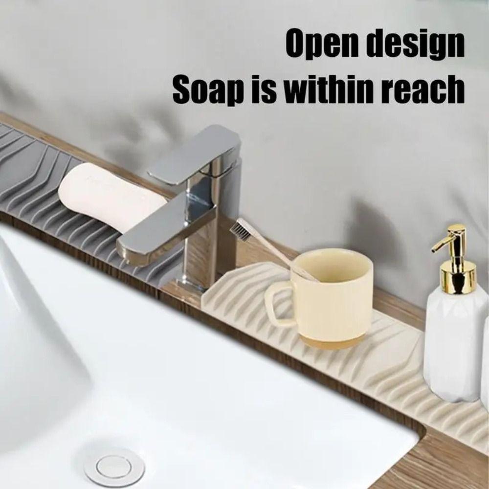 Reusable Sink Tray Anti Slip Tableware Cushion Kitchenware Sink Drain Mat Dish Drying