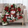 Christmas Theme Printed Blanket - Perfect for Couch, Bed, Travel & Outdoor Use | Machine Washable, Cozy & Durable.