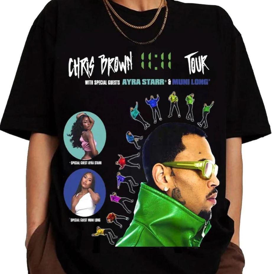 Chris Brown 2024 Concert Shirt 11 11 Tour 2024 Shirt Unisex T-Shirt XXL
