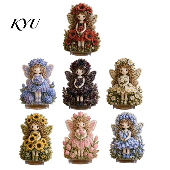 Einzigartiges Weihnachtsgeschenk für Sie Blumenfee Stoff-Poke-Art-Set, 3D-Puppe Stanzen Bastelbedarf Anfänger Nadelstickerei Bastelset Erwachsene,