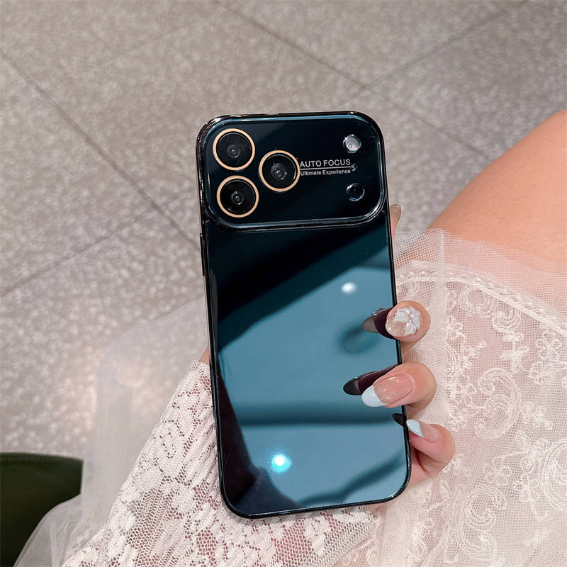 Flüssige Große Fenster Magnetische Anziehung Gehärtetes Glas Handyhülle Für iPhone 17 16 15 14 Pro Max Stoßfeste Schutzhülle PC Abdeckung