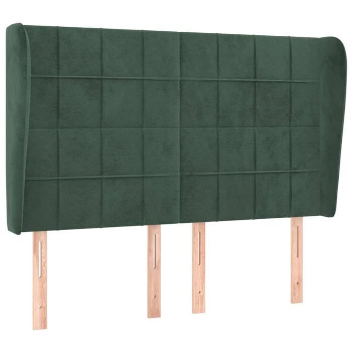 VidaXL Headboard with Ears Dark Green 147x23x118-128 Cm Velvet3118007