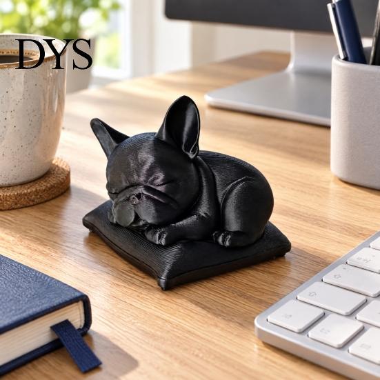 Cute Desk Ornament for Dog Lovers Sleeping French Bulldog Figurine, 3D Printed Small Statue, Personalized Art Piece Sculpture Home, Office,