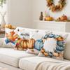 Retro Autumn Pumpkin Leaves Pillowcase Printed Polyester 45x45cm Throw Pillowcover Decorative Sofa Cushion Pillowslip Home Decor
