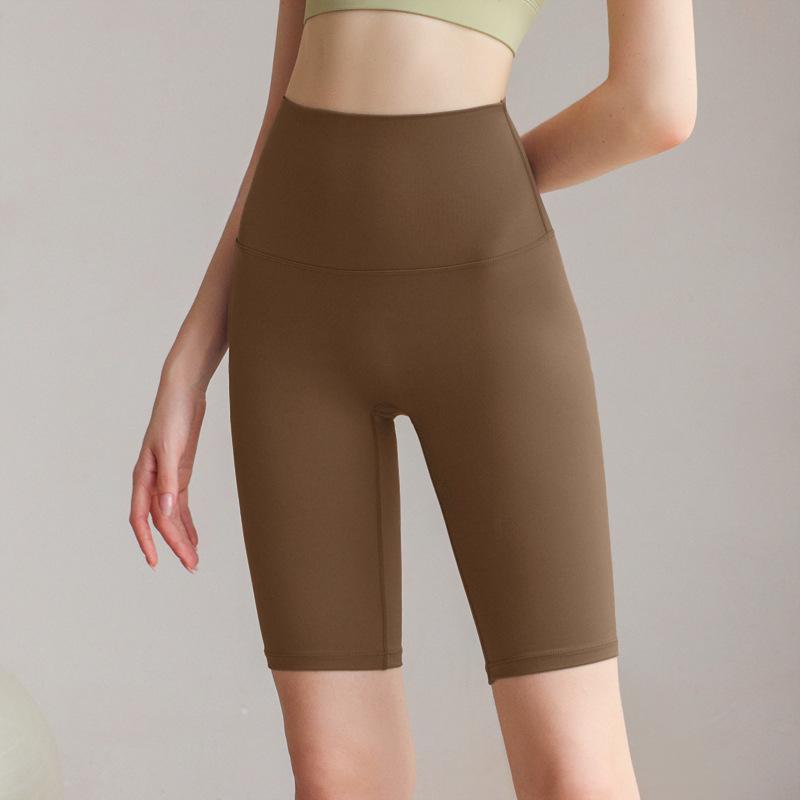 Quick Dry T Line Free High Waist Yoga Shorts Nude Feel Tight Butt Lifting Peach Workout Running Sports Biker Shorts