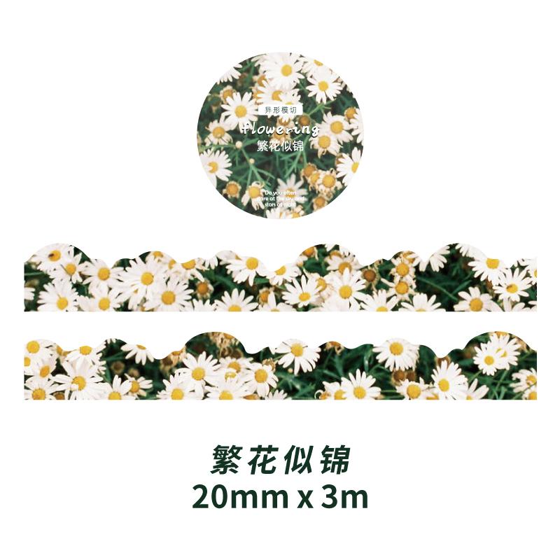 Cute Flower Cloud Starry Sky Decorative Adhesive Tape Sea Wave Masking Washi Tape Diy Scrapbooking Sticker School Supplies