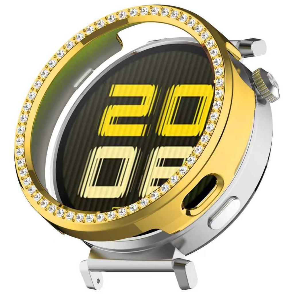 Hollow Case For Huawei Watch GT6 41MM/GT5 41MM Protective Hard and Durable PC Cover With Plastic Diamond Decoration Watch Shell