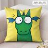 Kids Cartoon Cute Animal Cushion Cover Silky Short Plush Invisible Zipper Dustproof Sofa Pillow Case For Home Decor