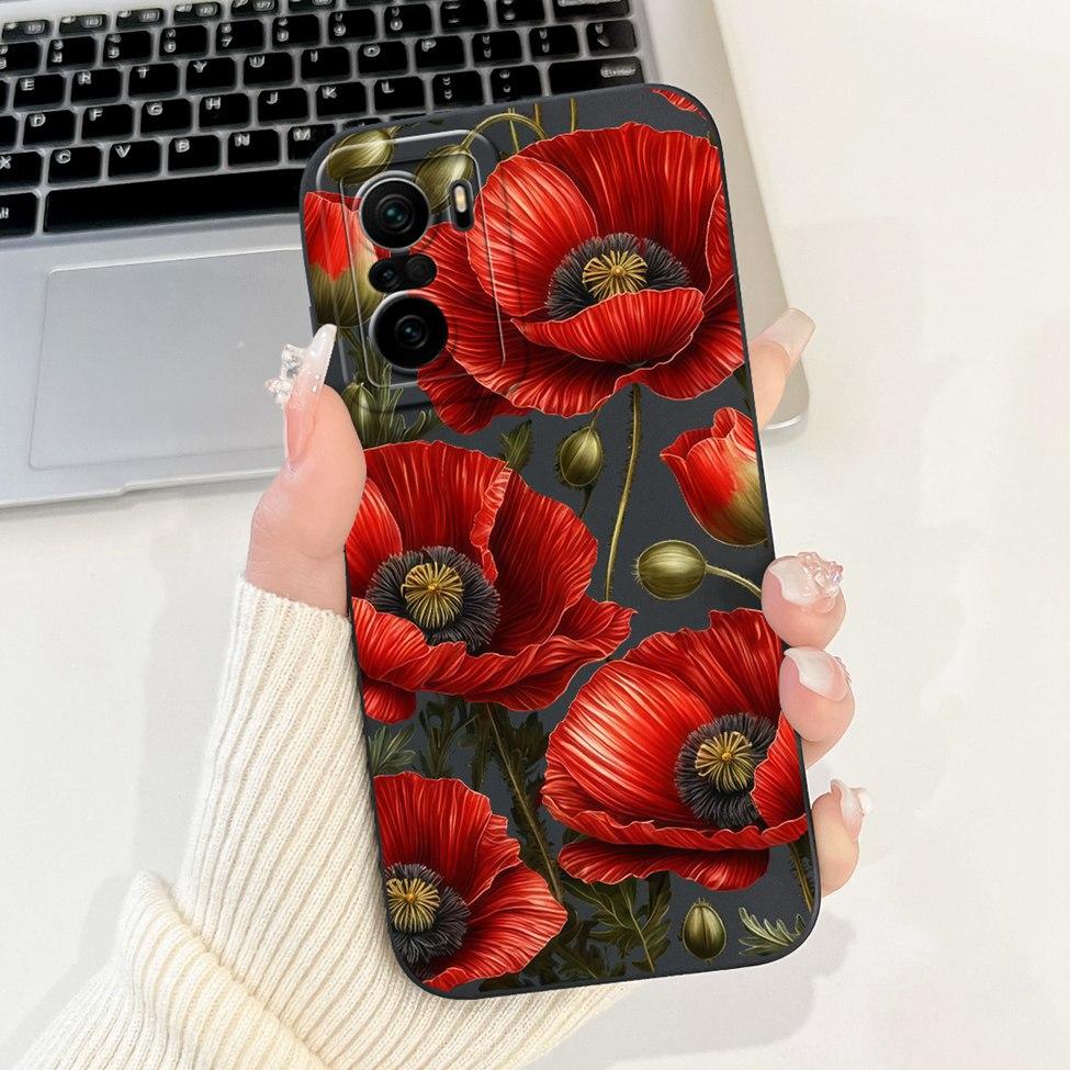 For Xiaomi Poco F3 Case Silicone Cute Cat Fashion Butterfly Flowers Love Funny Painted Phone Case M2012K11AG