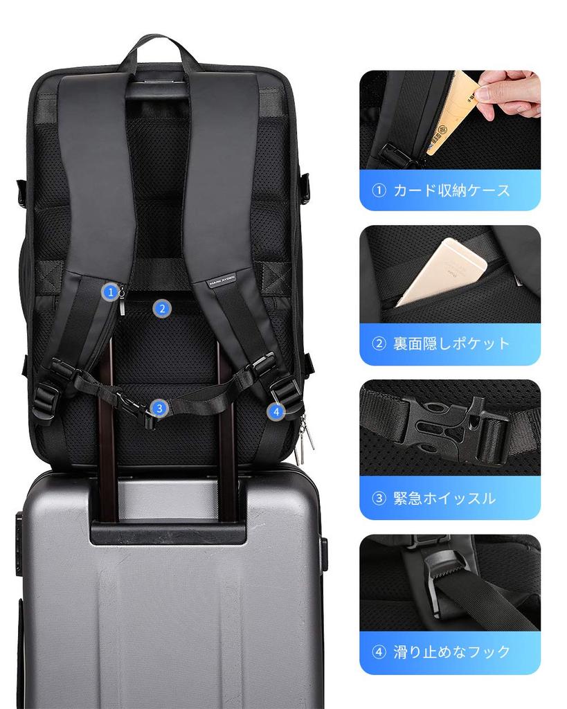 MARK RYDEN Erweiterbarer Business-Rucksack, Groß, Passt für YKK USB, Perfekt für Business und Reisen, Herren-Rucksack, Wasserdicht, 3-Wege-Design, Kapazität, 17-Zoll-Laptops,