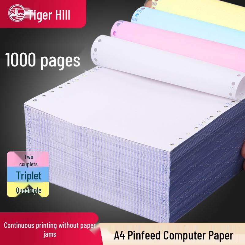 Pinfeed Multi-Part Computer Paper, 210x297mm, 241x297mm, 1000 Sheets/Box