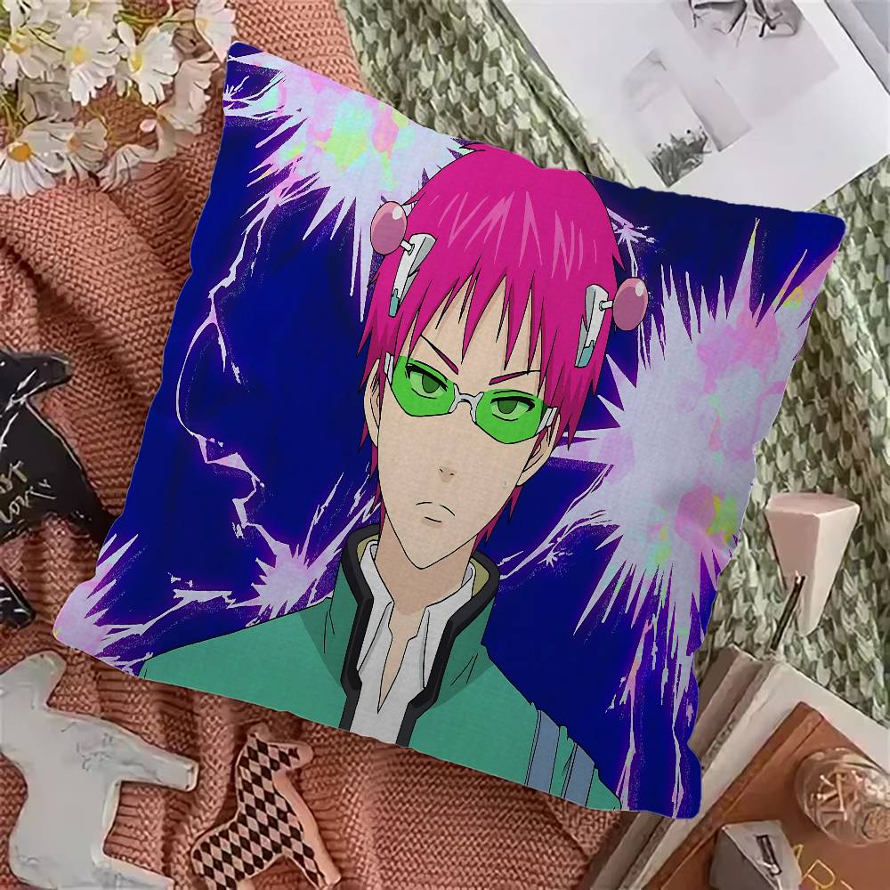 The Disastrous Life Of Saiki K Saiki Kusuo Cushion Polyester Sofa Cushions Decorative Throw Pillows Home Decoration Pillowcover