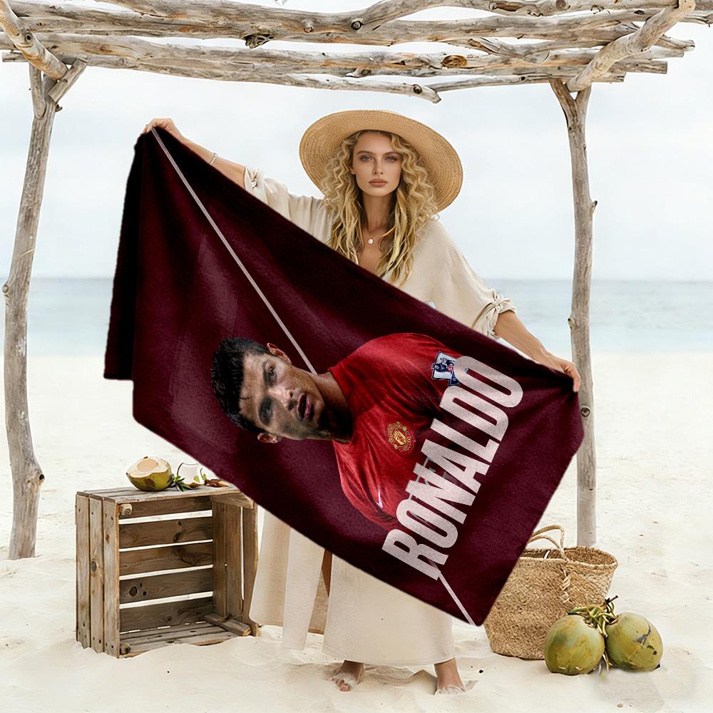 Ronaldo's Skillful Kick Beach Towel Super Soft & Absorbent Comfortable Lightweight Portable for Swimming,Beach,Camping, Travel, Beach Accessories,Gym