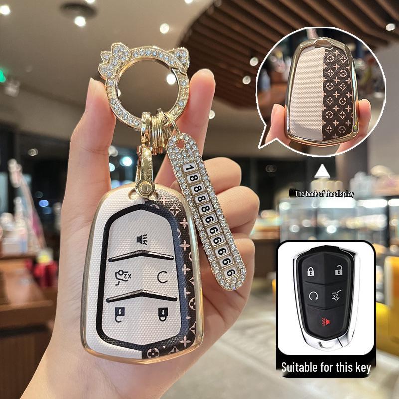 Cadillac Key Case with Buckle for XT5, CT5, XT4, XTS, CT6, ATS, LXT6, CT4