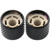 Musiclily Pro Inch Precision 24 Gear Rack Steel Dome Knob Push-In Control Knob 18 mm for US electric guitar or bass,Black(2 Set)