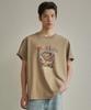 BEYOND CLOSET [Collection Line] Utility Vintage Washed Short Sleeve T-Shirt Khaki