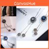 Chic Korean Fashion Jewelry Long Necklace With Dazzling Snowflake Crystal Pendant