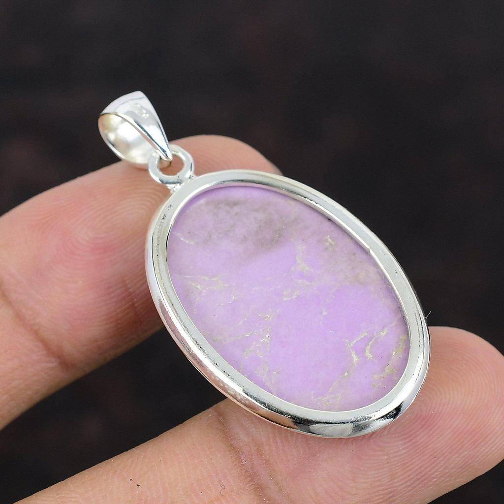 Phosphosiderit-Anhänger, handgefertigter Schmuck, 925er Sterlingsilber-Anhänger, natürlicher Edelstein-Anhänger, Phosphosiderit-Silberschmuck, Geschenk für Freund