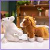 Simulation Cute Horse Plush Toy Stuffed Animal Toy Brown White Black Soft Realistic Horse Toy Home Decoration Kids Birthday Gift