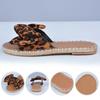 Elegant Women Slip On Sandals Bow Flat Mule Espadrille Shoes Summer Sliders