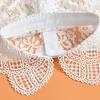 Miss Sugar Donna Pizzo Finto Bianco Nero Camicia Collo a Bottone Accessorio Blusa Staccabile