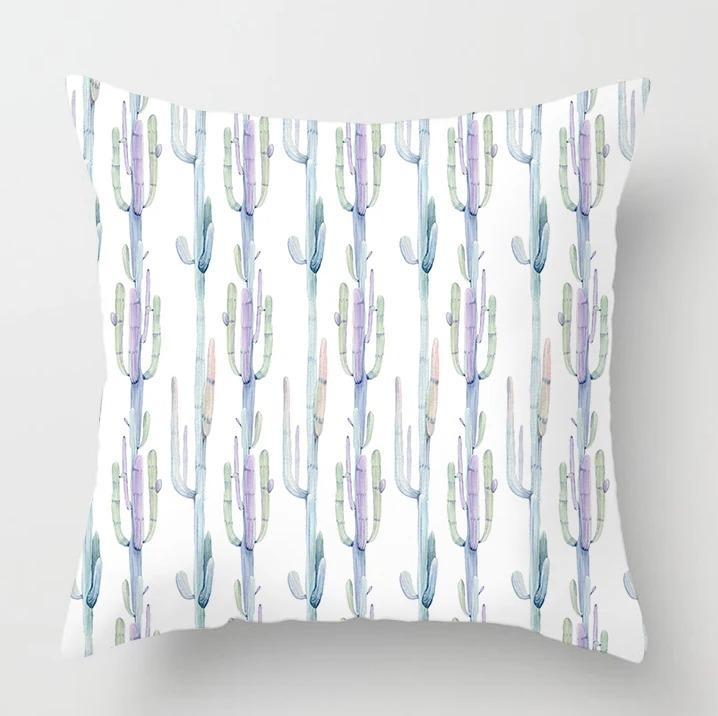 Cactus Flower Decorative Pillowcase Office Living Room Home Pillowcase Car Ornaments