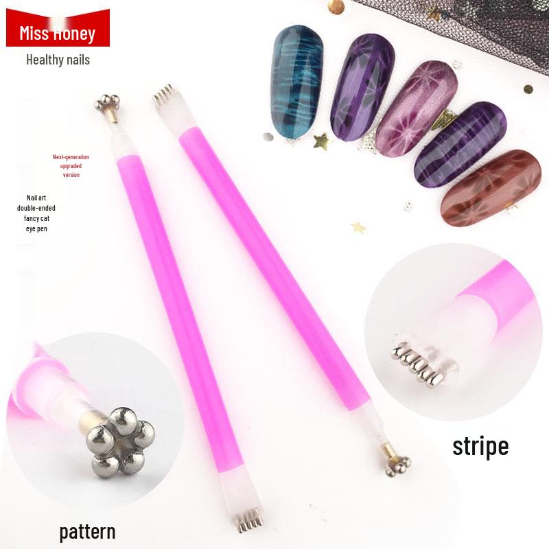 Golden Cudgel Double-Headed Nail Art Magnet for Cat Eye Gel Polish