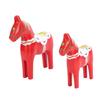 2pcs Hand Painted Swedish Wooden Horse Figurine Dalecarlian Horse Ornaments for Home Wedding Supplies