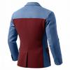 Frühling Herbst Herren Patchwork Blazer Mode Anzugjacke Hohe Qualität Schlank Lässig Blazer Mäntel Mann