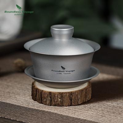 Titanium Double-Layer Gaiwan Tea Set With Fair Cup Three Small Teacups Gongfu Brewing