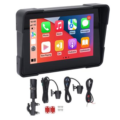 Portable Motorcycle Touch Screen 1080P for Carplay Wireless for Android Auto 5in PND Dual Bluetooth