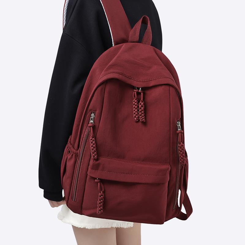 Backpack Women'S Fashion School Bag Junior High School Student College Student Large Capacity Computer Travel Backpack