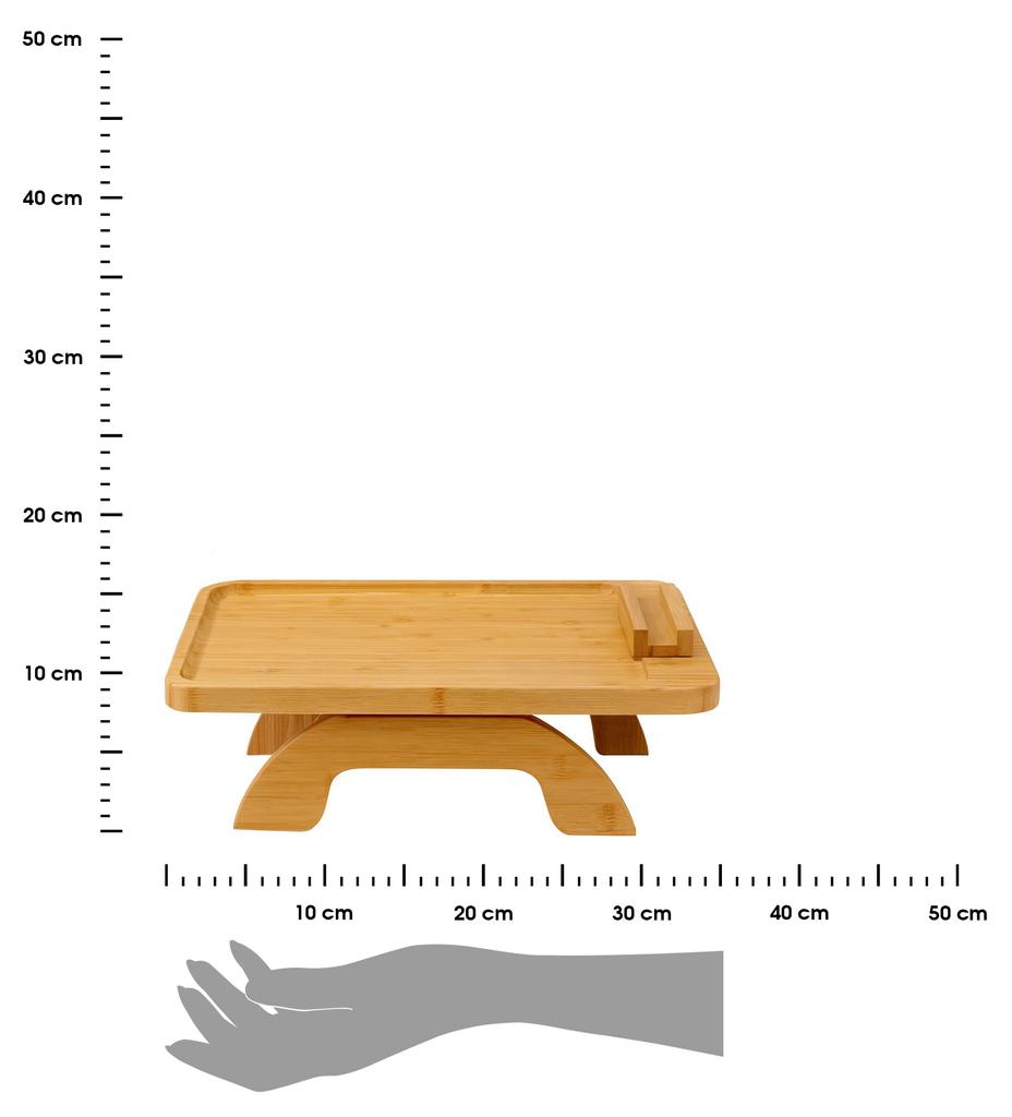 Bambusowy Stolik Na Ramię Sofy 35×25 Cm
