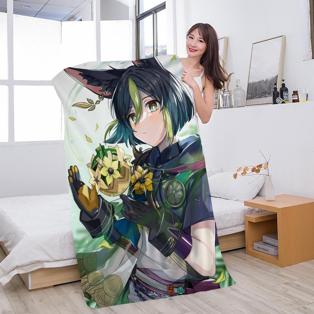 

Tighnari Genshin Impact Beach Towel Cartoon Cute Summer Kids Large Bath Pool Beach Towel Microfiber for Swimming Travel W40*H60(CM)