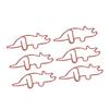 100 buc agrafe de hârtie în formă de Triceratops roșu în formă de metal galvanizare procesul lumină portabilă birou C