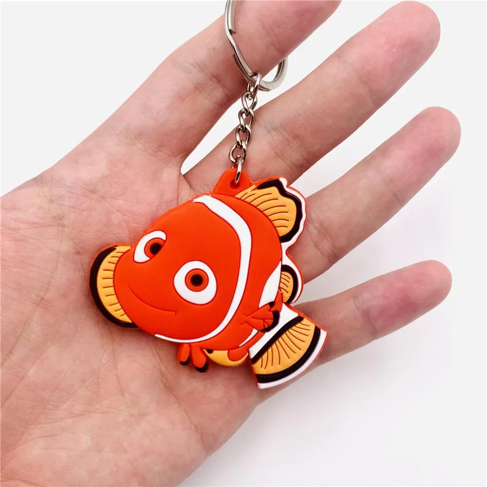 Porte-clés Dessin animé DSN Pixar Le Monde de Nemo Kawaii Dory Nemo Porte-clés Double Face Pendentif Sac à Dos Accessoires de Sac Porte-clés de Voiture
