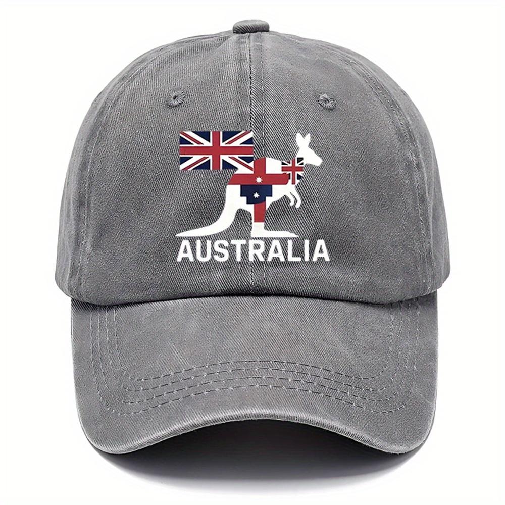 Pc Australia Kangaroo Washed Hats Baseball Hats Hats with Multiple Color Options Adjustable Style DAD Hats Suitable for Out