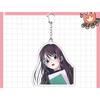 HESHI "Fragrant Flowers Bloom Boldly" Acrylic Keychain Set Featuring Kaoruko Waguri. 6-Piece Set. Moe Merchandise, Lightweight Anime Pendant, Bag Hang