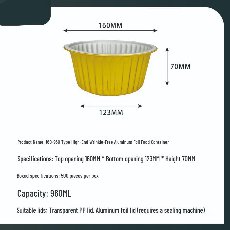 Hantun Aluminum Foil Food Containers with Heat-Sealable Lids