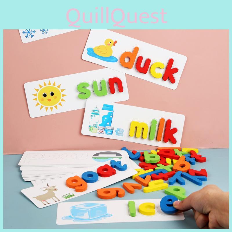 Puzzle Wooden Kids Toy With Alphabet Word Play For Early Development Learning